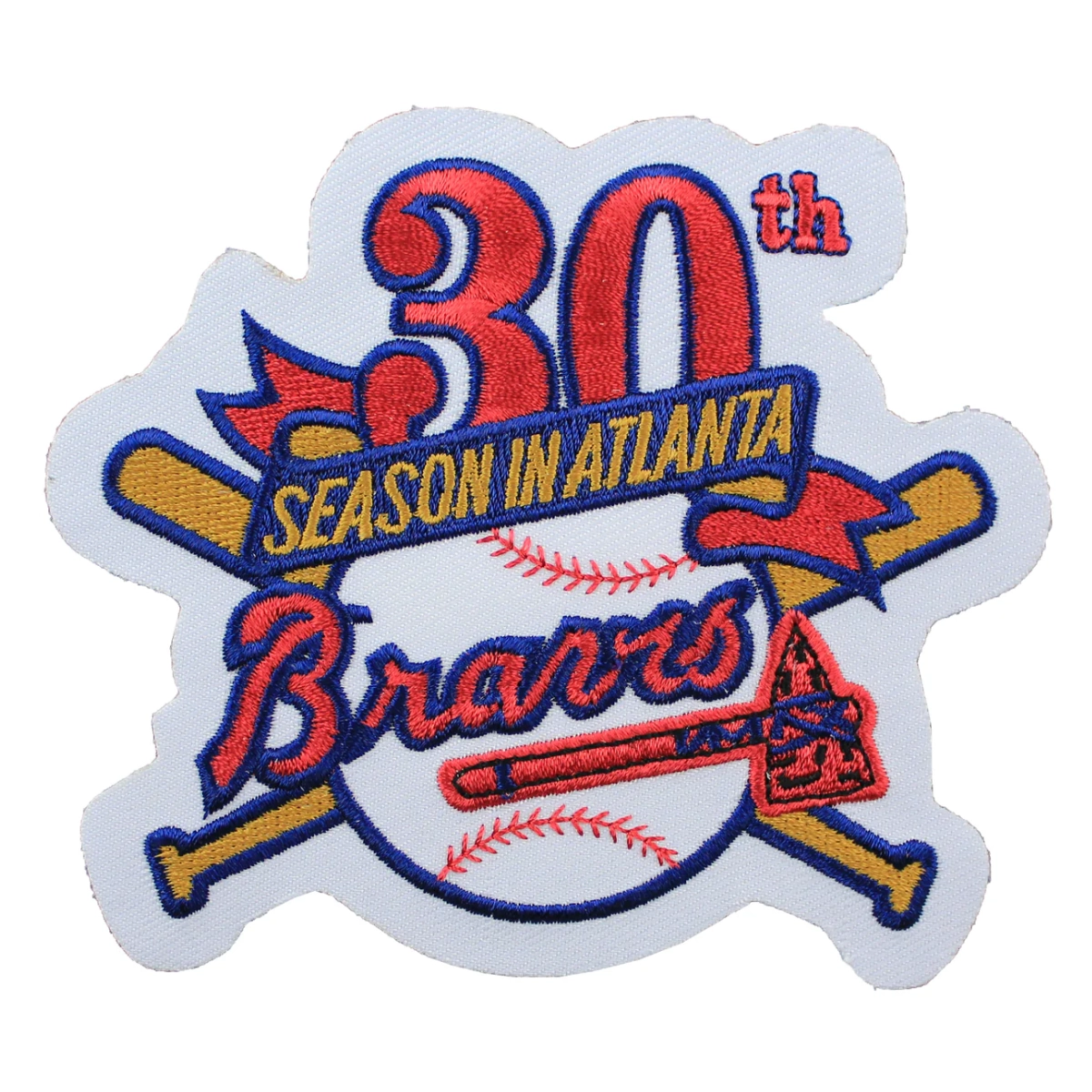Atlanta Braves 30th Season Baseball Patch 1 Atlanta Braves 30th Season Patch