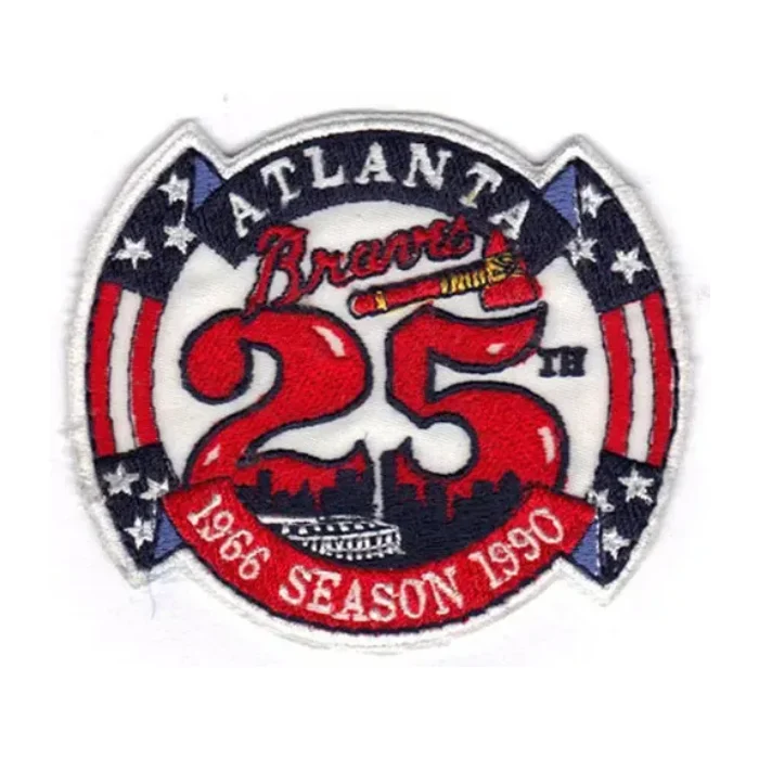 Atlanta Braves 25th Season 1966-1990 Stadium Patch 1 Atlanta Braves 25th Season Patch