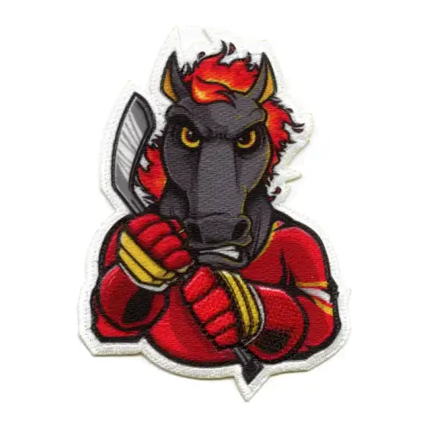 Calgary Flames 30th Anniversary Patch 1 Calgary Flames Mascot Patch