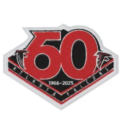 Atlanta Falcons 60th Season Anniversary Patch (1966–2025)