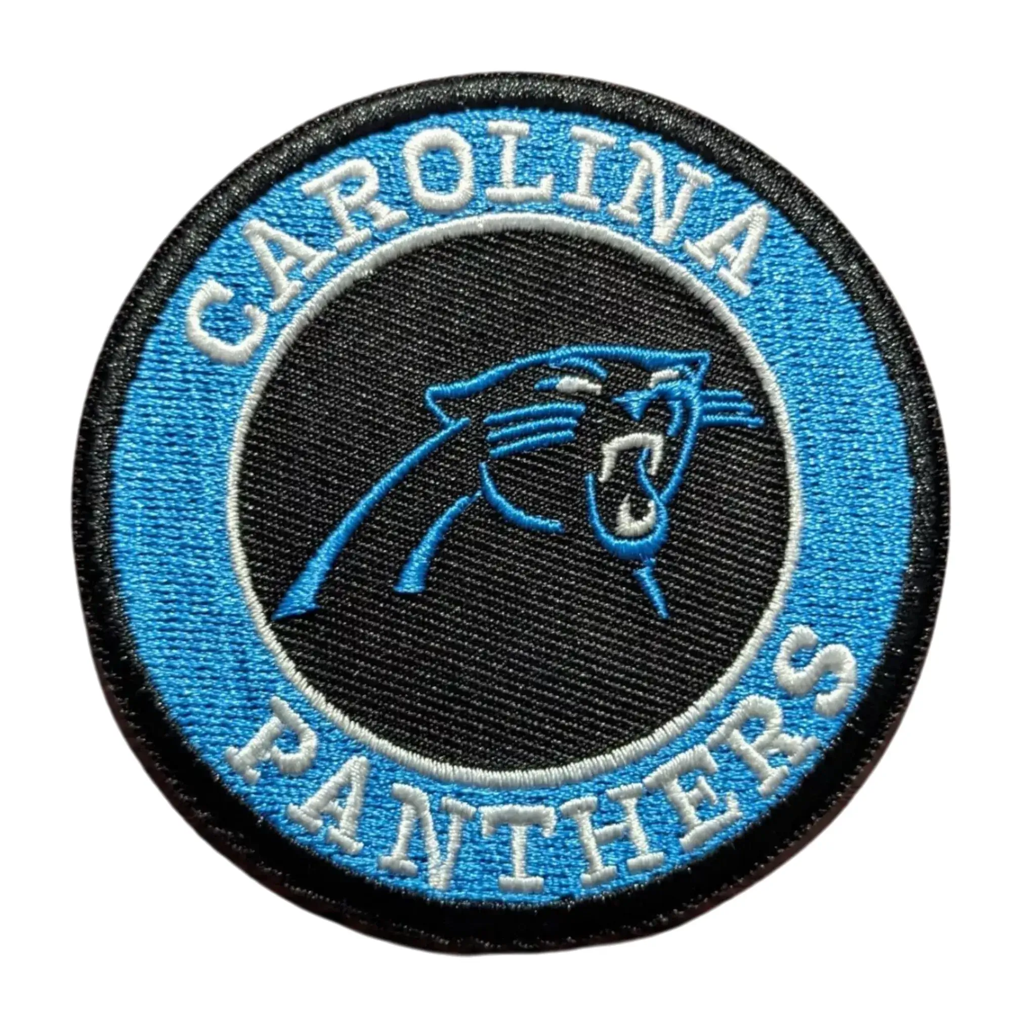 Carolina Panthers Round Team Logo Patch 1 Carolina Panthers Round Team Logo Embroidered Patch
