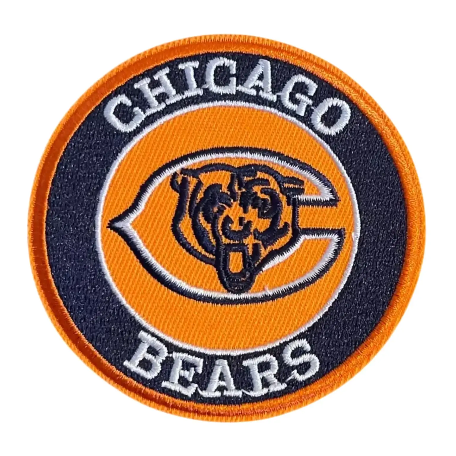 Chicago Bears Round Bear Head C Logo Patch 1 Chicago Bears Round Bear Head C Logo Embroidered Patch