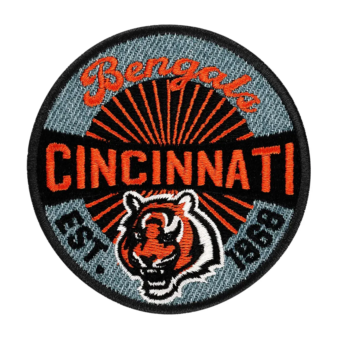 Cincinnati Bengals Est. 1968 Vintage Tiger Logo Patch 1 Cincinnati Bengals Est. 1968 Vintage Tiger Logo Patch