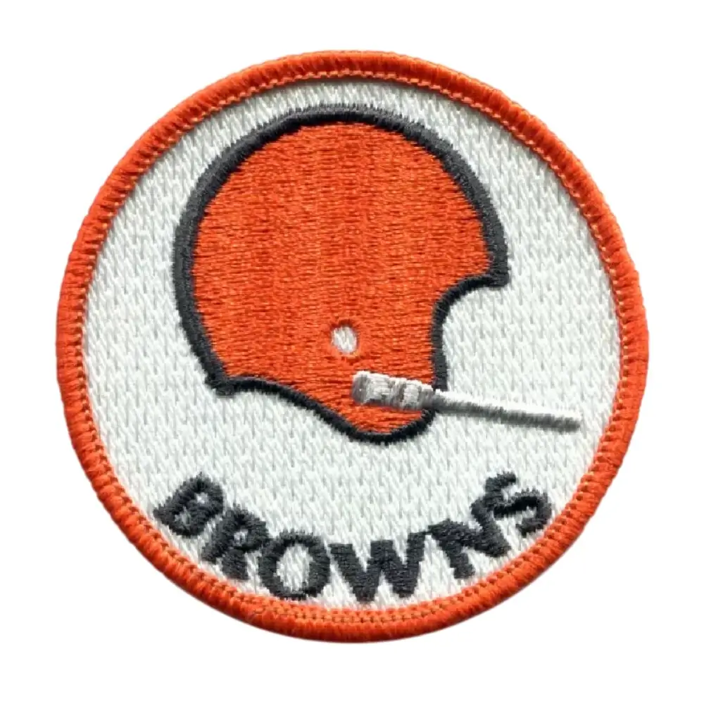 Cleveland Browns 1970 Round Helmet Logo Patch 1 Cleveland Browns 1970 Helmet Logo Patch