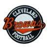 Cleveland Browns Football Script Logo Patch 2 Cleveland Browns Football Script Embroidered Patch