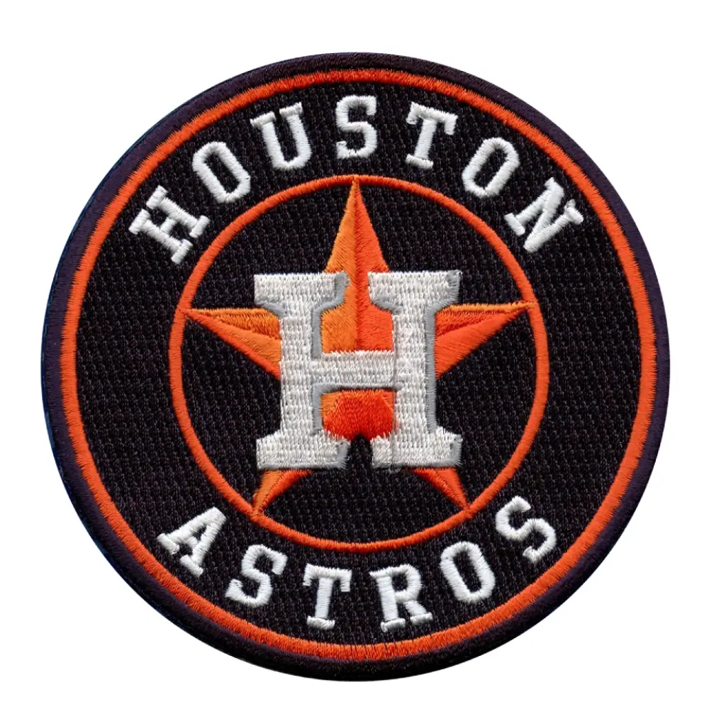 Houston Astros Black Round Logo Patch 1 Houston Astros Black Logo Patch