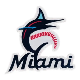Miami Marlins Blue/Black Marlin Script Logo Patch