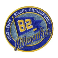 Milwaukee Brewers 1982 World Series Silver Anniversary patch