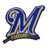 Milwaukee Brewers Blue M Baseball Logo Patch 3 Milwaukee Brewers M Logo Patch