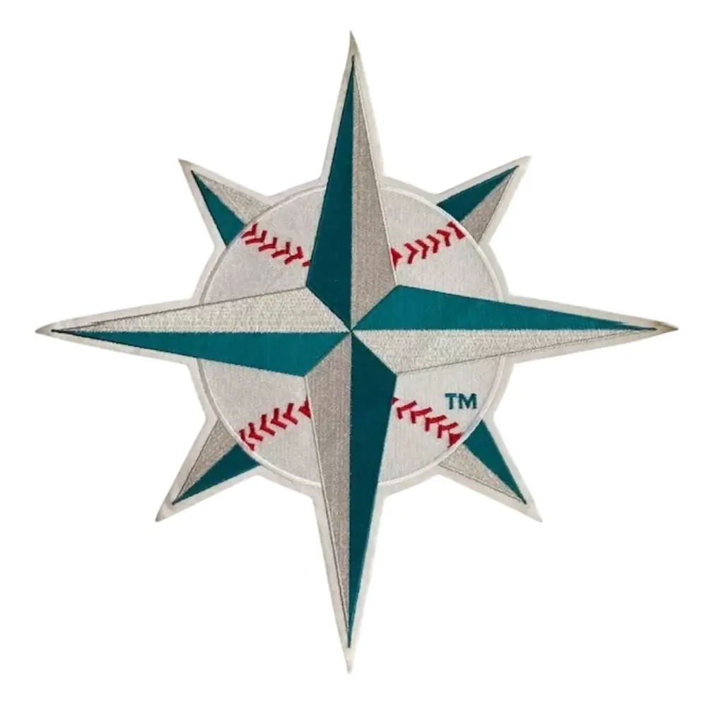 Seattle Mariners Compass Rose Baseball Logo Patch 1 Seattle Mariners Compass Rose Baseball Logo Patch