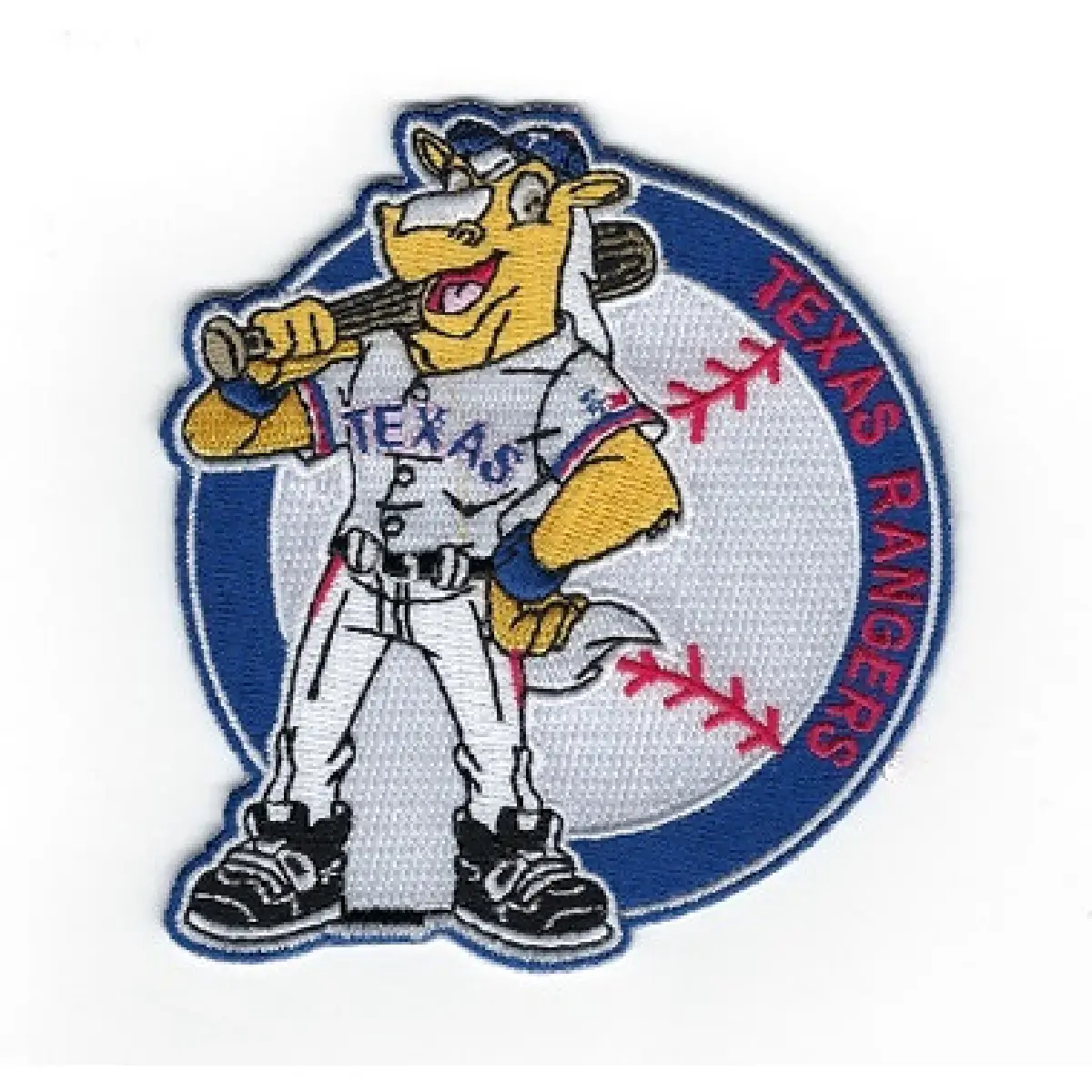 Texas Rangers Captain Mascot Baseball Patch 1 Texas Rangers Captain Mascot Baseball Embroidered Patch