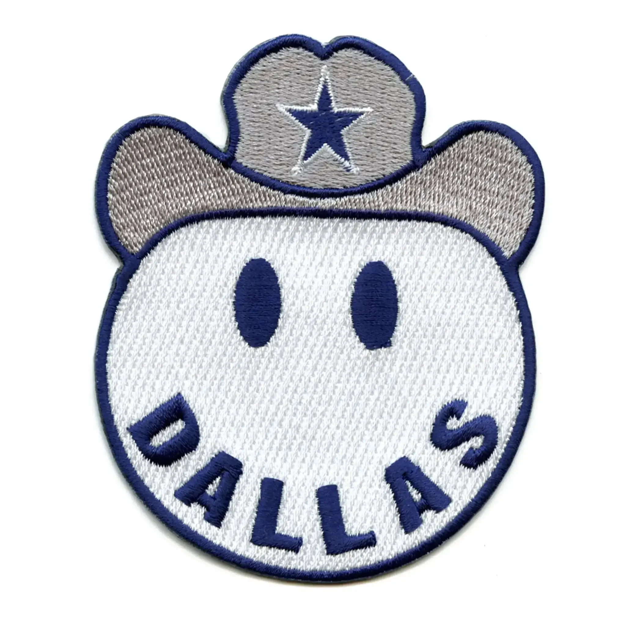 Dallas Cowboys Smiley Face Cowboy Hat Patch 1 Dallas Cowboys Smiley Face Cowboy Hat Embroidered Patch