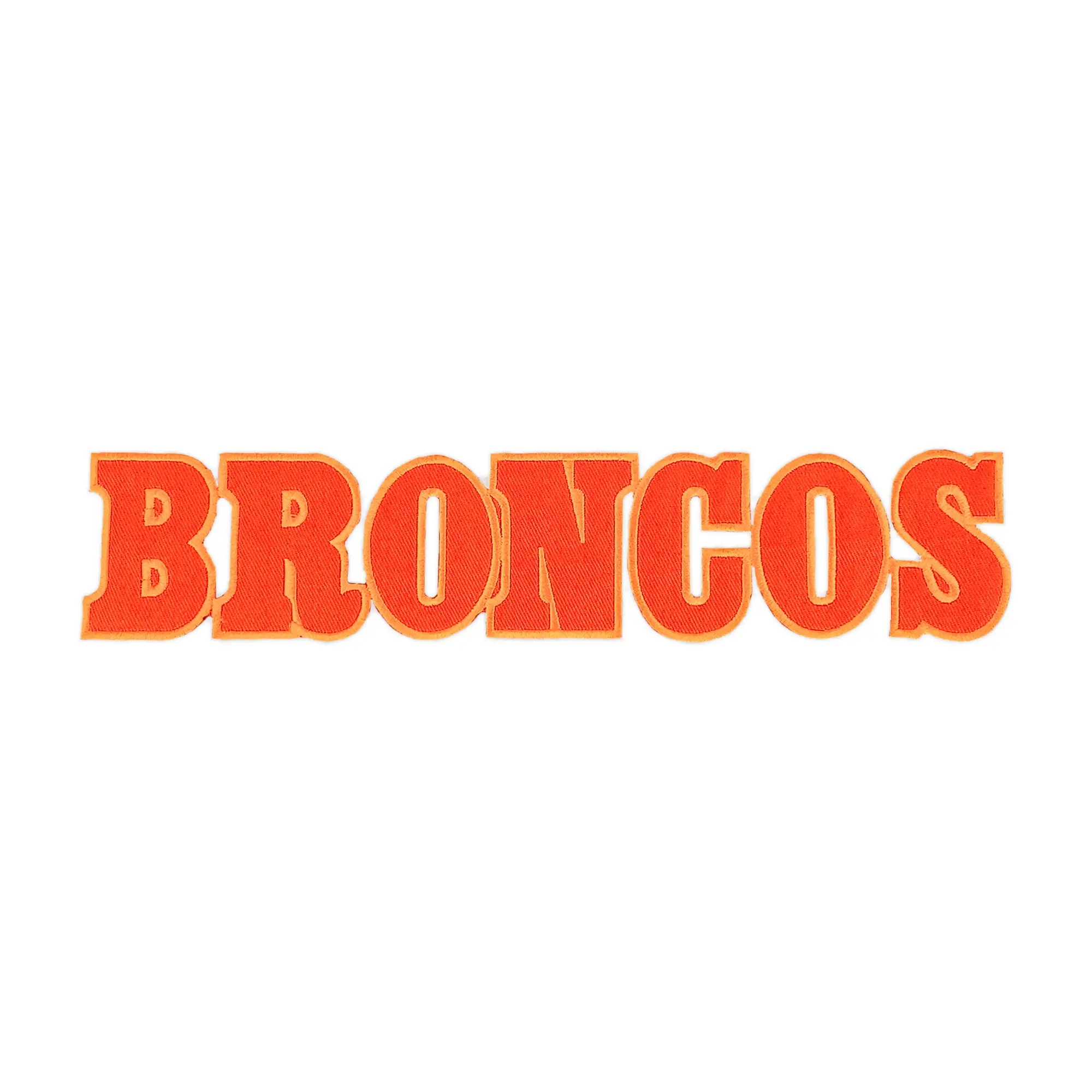 Denver Broncos Orange 3D Script Text Patch 1 Denver Broncos Orange 3D Script Text Embroidered Patch