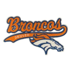 Denver Broncos Script Horse Head Logo Embroidered Patch