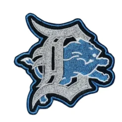 Detroit Lions Gothic D Lion Logo Embroidered Patch
