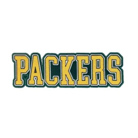 Green Bay Packers Gold Wordmark Logo Patch