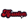 Houston Sparkle Script Football Logo Patch 2 Houston Sparkle Script Football Logo Embroidered Patch