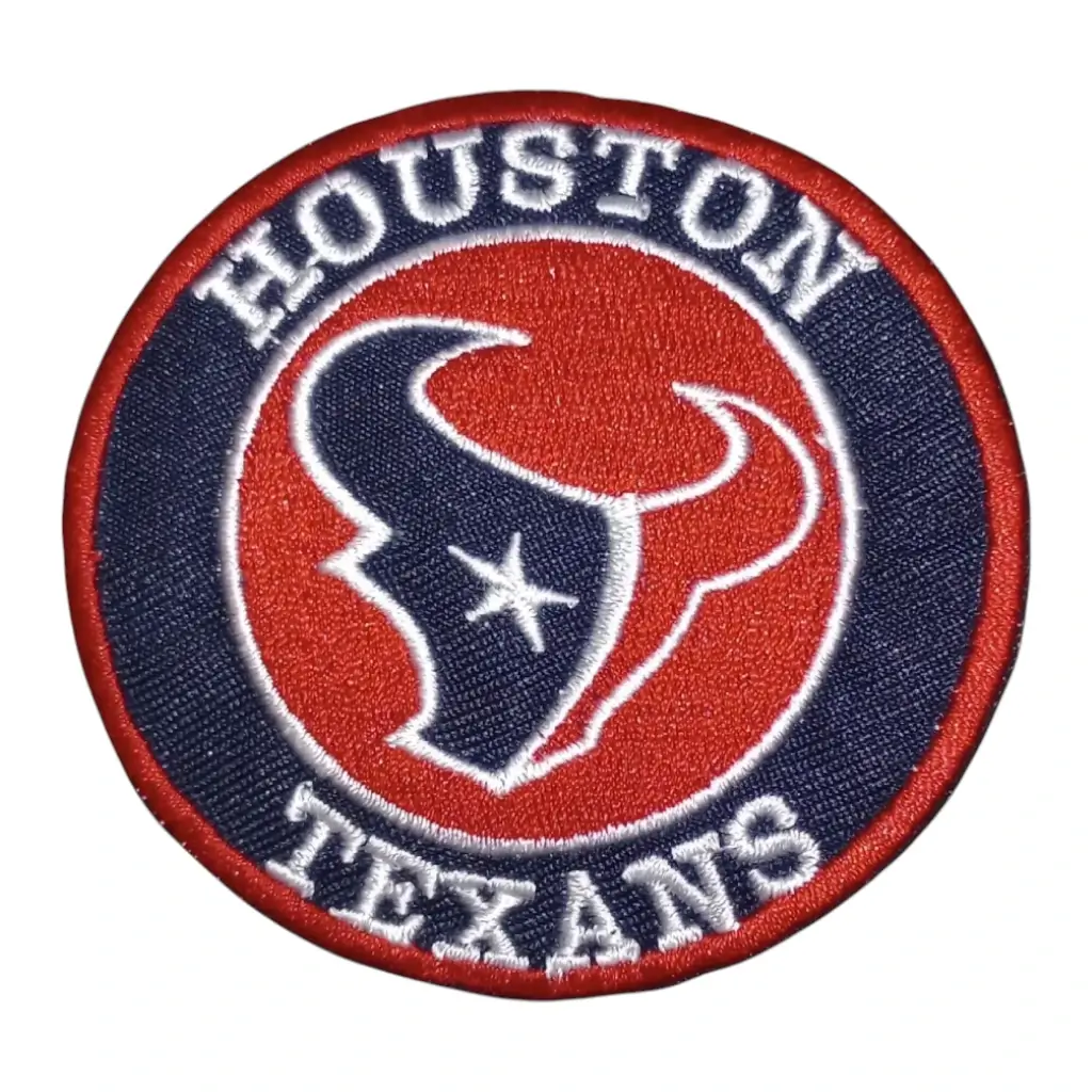 Houston Texans Bullhead Round Logo Patch 1 Houston Texans Bullhead Round Embroidered Logo Patch