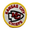 Kansas City Chiefs Retro Round Logo Patch 2 Kansas City Chiefs Retro Round Logo Embroidered Patch