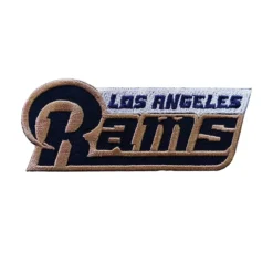 LA Rams Signature Horn Gold Wordmark Patch