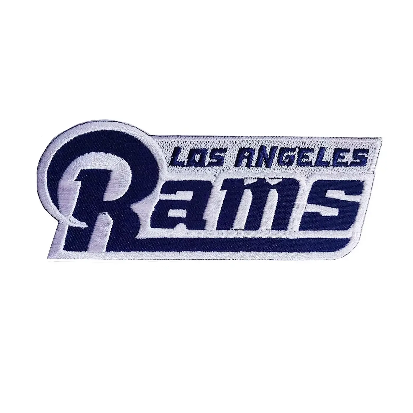LA Rams Signature Horn Wordmark Patch 1 LA Rams Signature Horn Wordmark Embroidered Patch