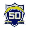 Los Angeles Chargers 50th Anniversary Embroidered Patch