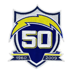 Los Angeles Chargers 50th Anniversary Jersey Patch