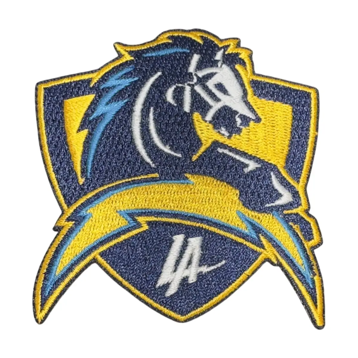 Los Angeles Chargers Horse Shield Logo Patch 1 Los Angeles Chargers Horse Shield Logo Embroidered Patch