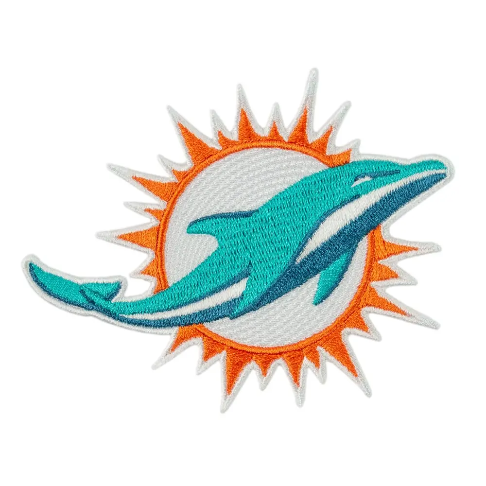 Miami Dolphins 2018 Modern Logo Patch 1 Miami Dolphins 2018 Logo Embroidered Patch