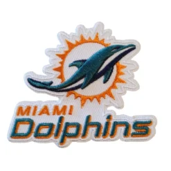 Miami Dolphins Script Team Name Logo Patch