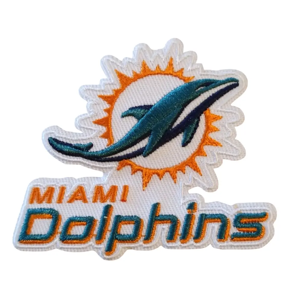 Miami Dolphins Script Team Name Logo Patch 1 Miami Dolphins Script Team Name Logo Patch