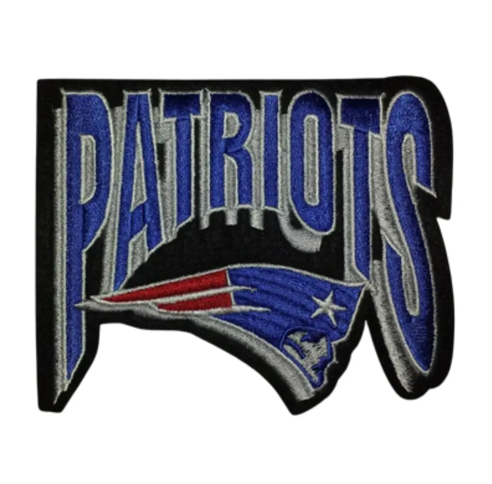 New England Patriots 1990s Wordmark Patch 1 New England Patriots 1990s Wordmark Patch