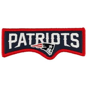 New England Patriots Red Border Wordmark Logo Patch